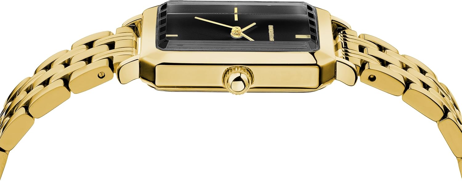 Roberto Marino RM1982 Women’s Luxury Watch Rectangular Gold – Japanese Quartz Movement, Vintage Stainless Steel Design, Silver Dial, Elegant Dress Timepiece, 3ATM Water Resistant – Reloj para Mujer