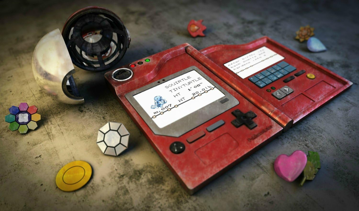 HiddenSupplies Pokedex Playmat + Free RFG Small Size Sleeves 75 Count