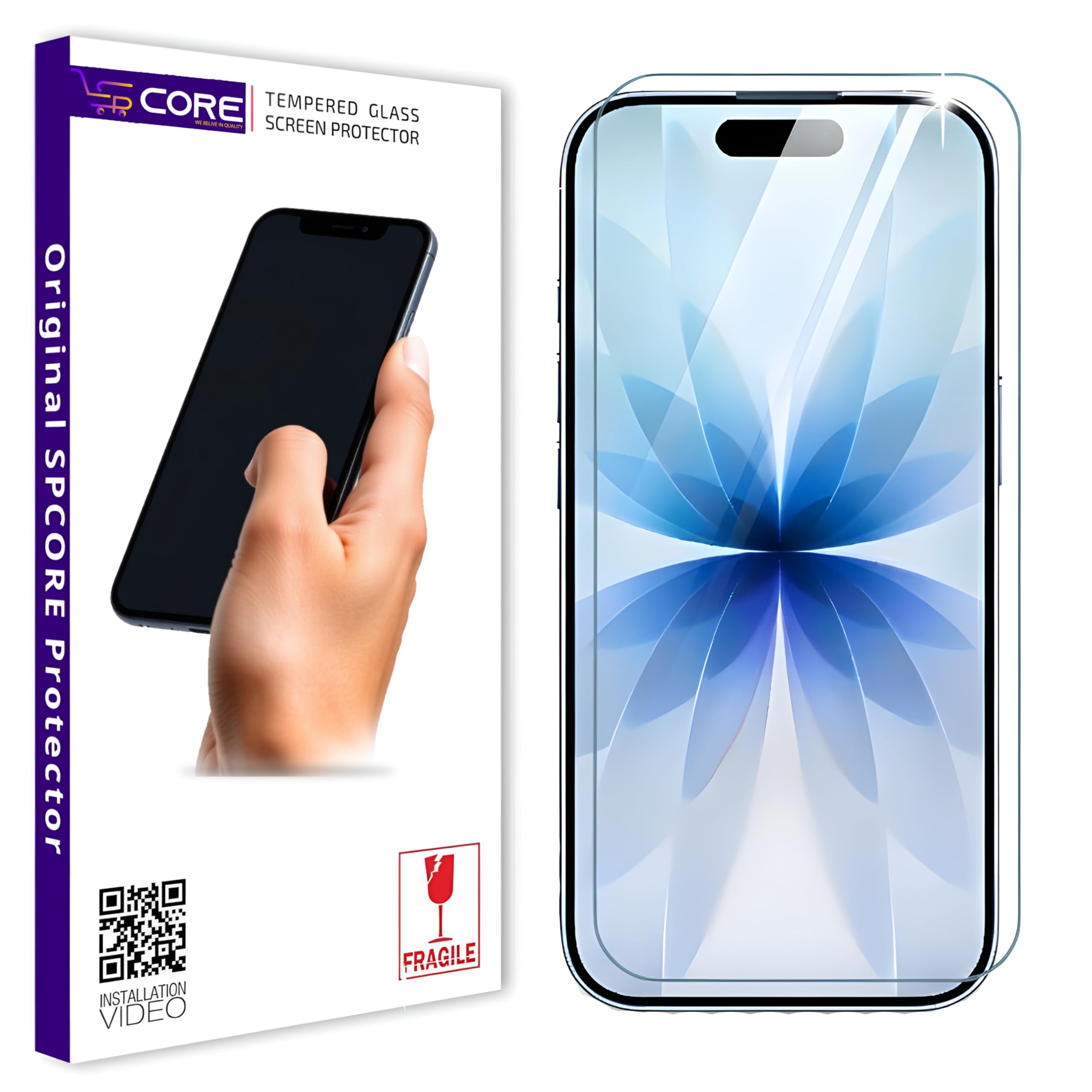 Borderless Military-Grade Gorilla Tempered Glass Compatible for iPhone 17 (Transparent) Case Friendly Full Screen Coverage with Installation Kit, Pack of 1-image-19