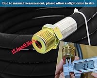 Vista 5 de Manguera de transferencia de combustible 3/4 pulgadas 20 pies, manguera de combustible de granja con accesorios para transferir diésel, queroseno