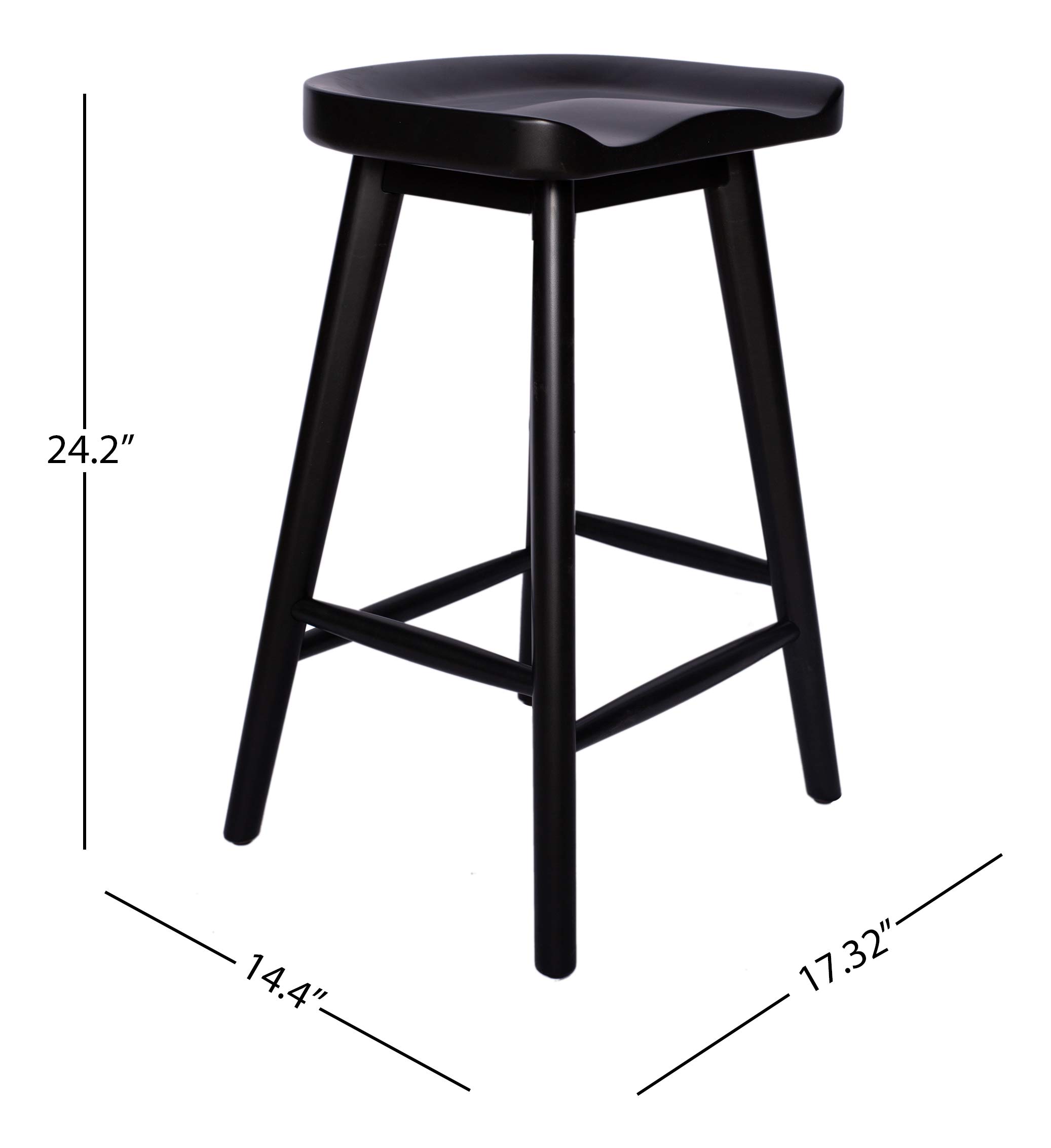 Brand Rivet Modern Kitchen Height Bar Counter Stool