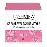LASHVIEW Eyelash Extension Remover Cream, Light Rose Flavor Cream,Eyelash Adhesive Remover, Professional Eyelash Extensions Remover for Salon,5g