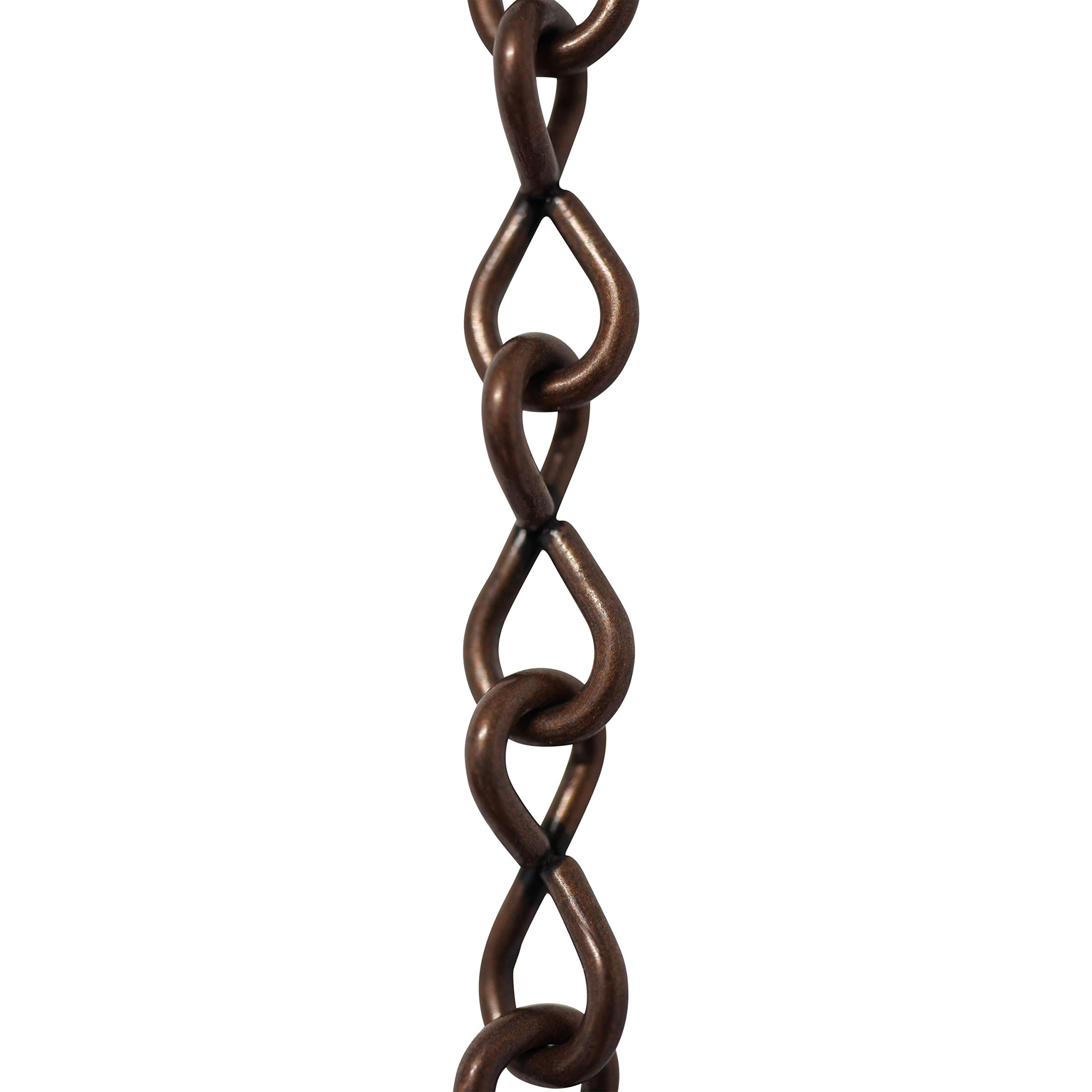 RCH Hardware CH-S50-16-AC Steel Basket Chain 15 Gauge, Antique Copper (1 Foot)