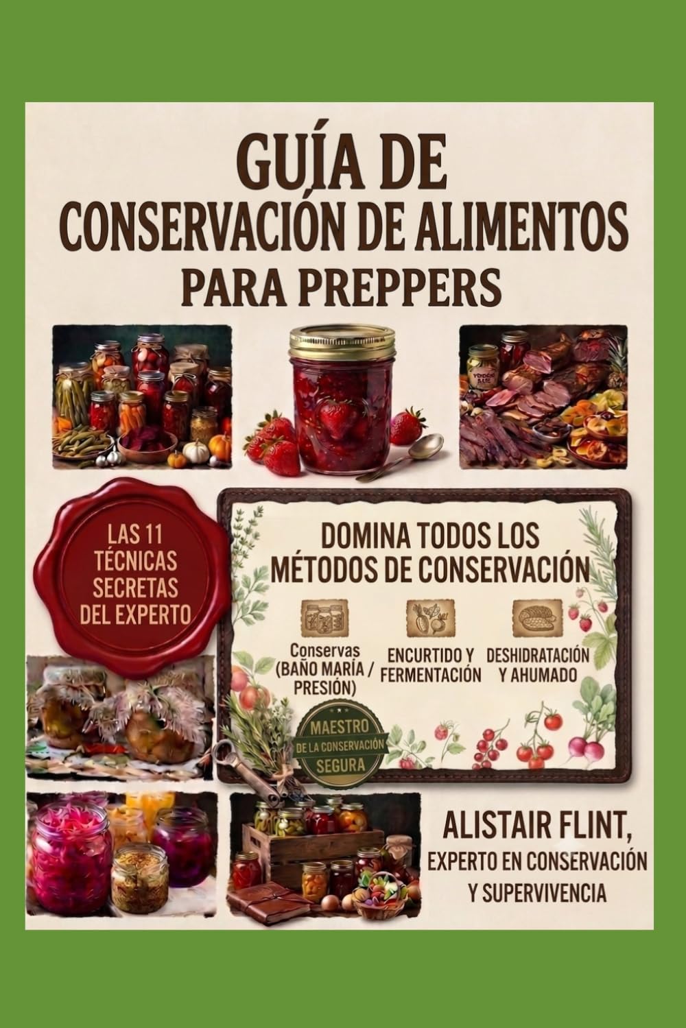 Conservación de Alimentos - Clase Magistral: Un Sistema Maestro 11 en 1, 100 Recetas Esenciales (escrito por Alistair Flint).