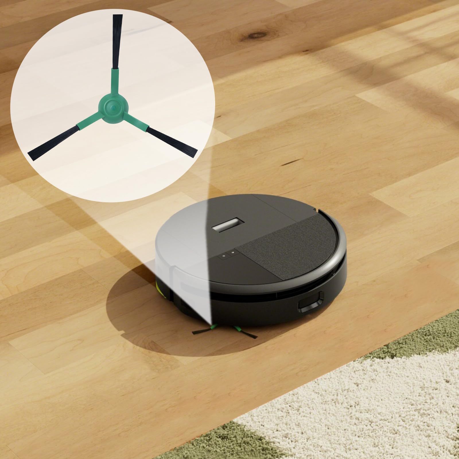 Seitenbürste für iRobot Roomba Plus 405 Combo/505 Combo/205 Combo DUSTCOMPACTOR/105 Combo/104 Vac/105 Vac, für iRobot Roomba Combo Essential Y0112/Y0110/Y0140/Q0120/Q011/Q052 Roboterstaubsauger