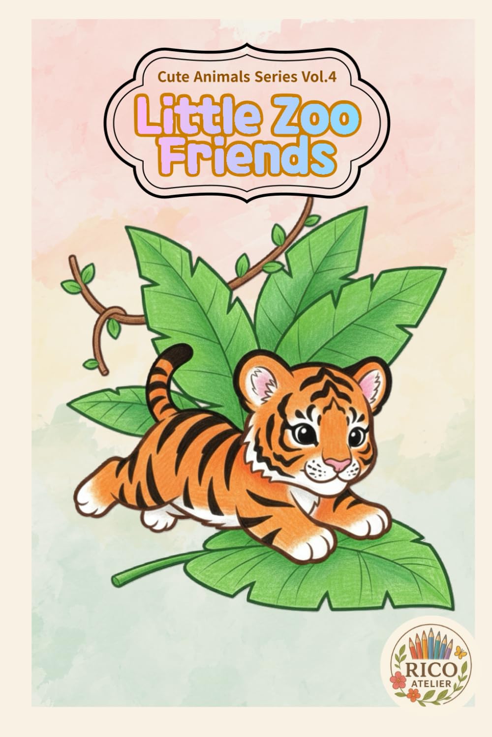 Cute Animals Series Vol.4 Little Zoo Friends: Rico Atelier’s Coloring Book for Everyone
