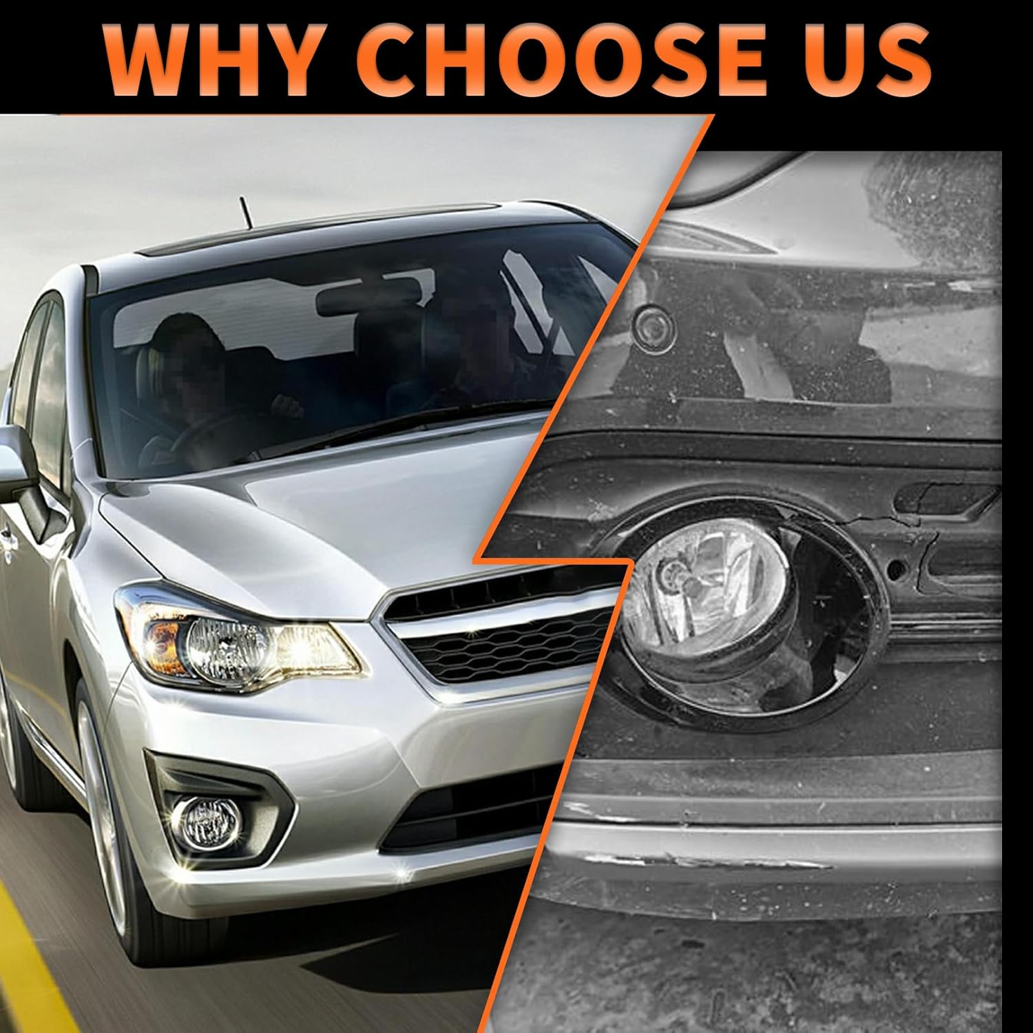 Fog Light Bezel Compatible with Impreza 2012-2014 Driver and Passenger Side Fog Light Cover with Chrome Trim 57731FJ030 57731FJ020 (Left and Right Side)