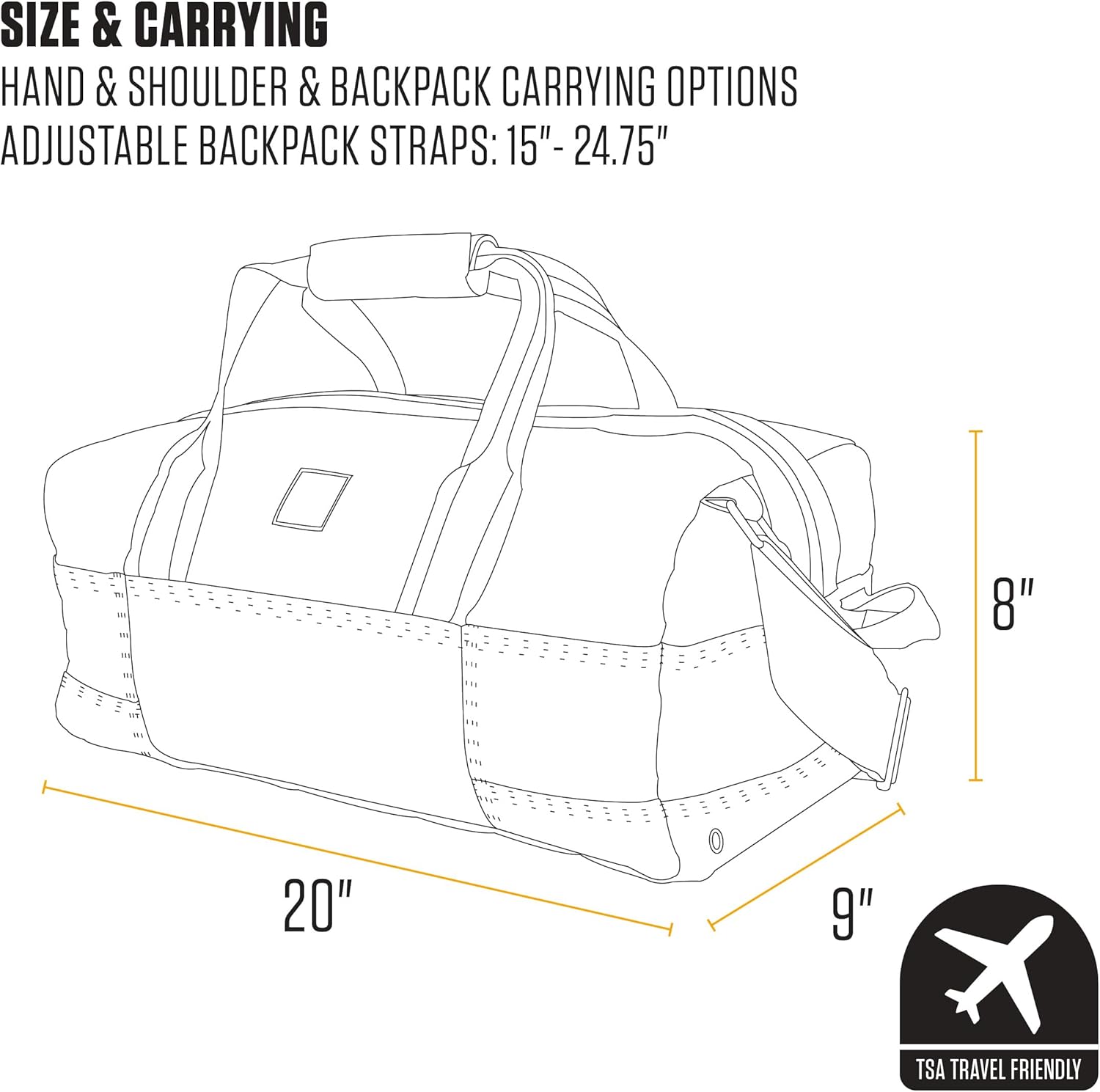 Carhartt Classic Duffels, Heavy-Duty Bag for Jobsite, Gym and Travel - Image 5