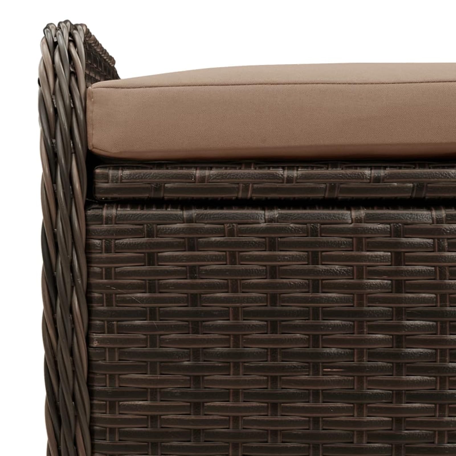 Gecheer Panca con Spazio Contenitore, 115x51x52 cm in Polyrattan, con Cuscini e Custodia Resistente all'Acqua, per Arredo Esterno e Giardino