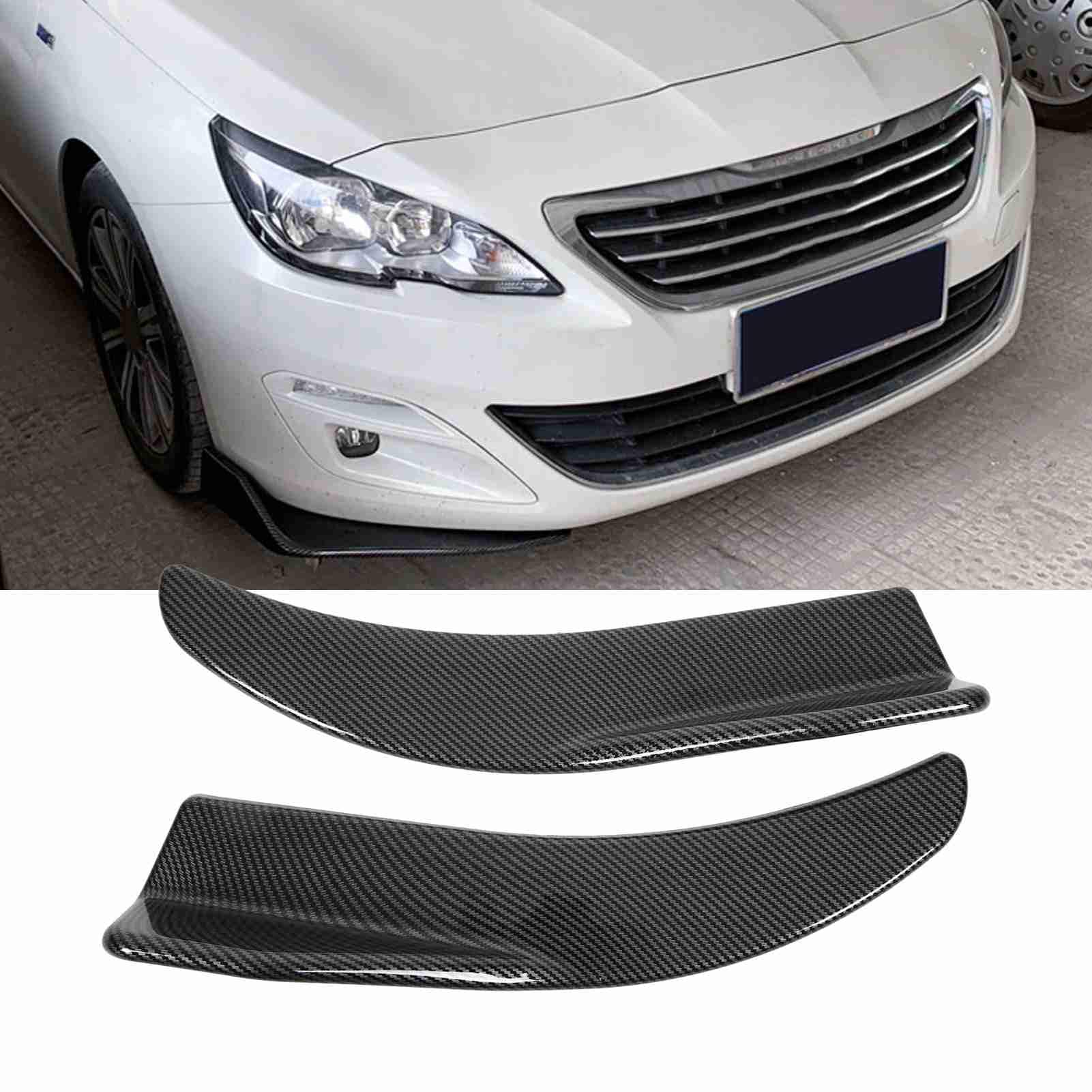 2 pezzi Spoiler per il bagagliaio posteriore, spoiler a forma di ala per il bagagliaio universale, 41,5 cm Lip per ridurre la resistenza al per berline e hatchback, spoiler p (Stile fibra di