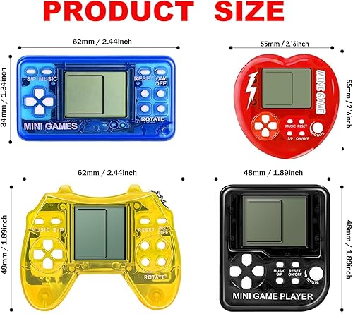 Miniatura 4 de 9 piezas de recuerdos de fiesta de videojuegos para niños, mini llavero de juegos de arcade, suministros de cumpleaños, suministros de fiesta para