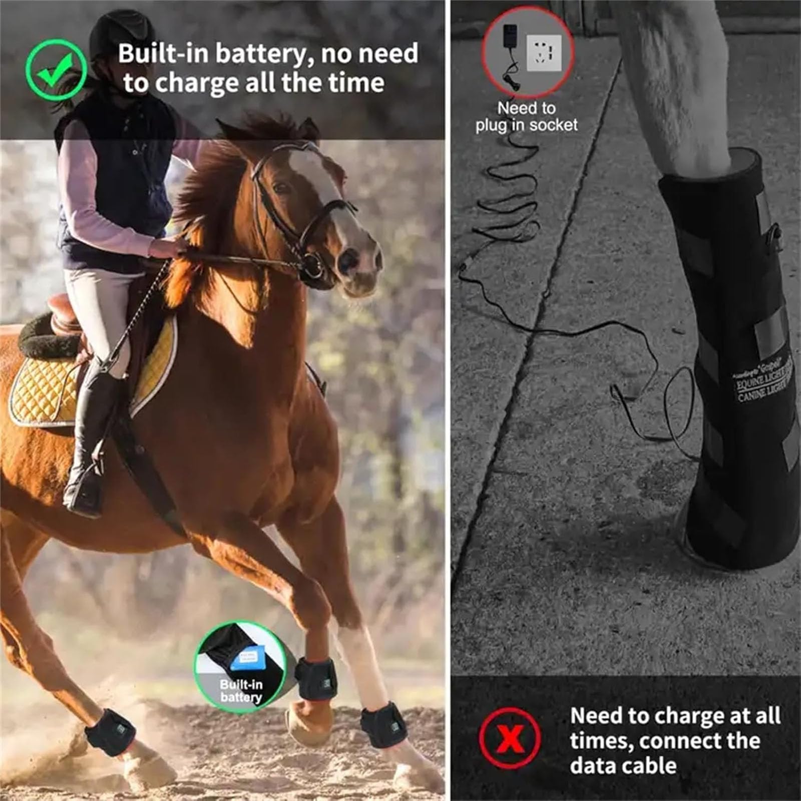 Dispositivo De Terapia De Luz Roja Led para Cascos De Caballos, Envoltura PortáTil De Terapia De Infrarrojo Cercano para Caballos, Terapia De Luz Profunda