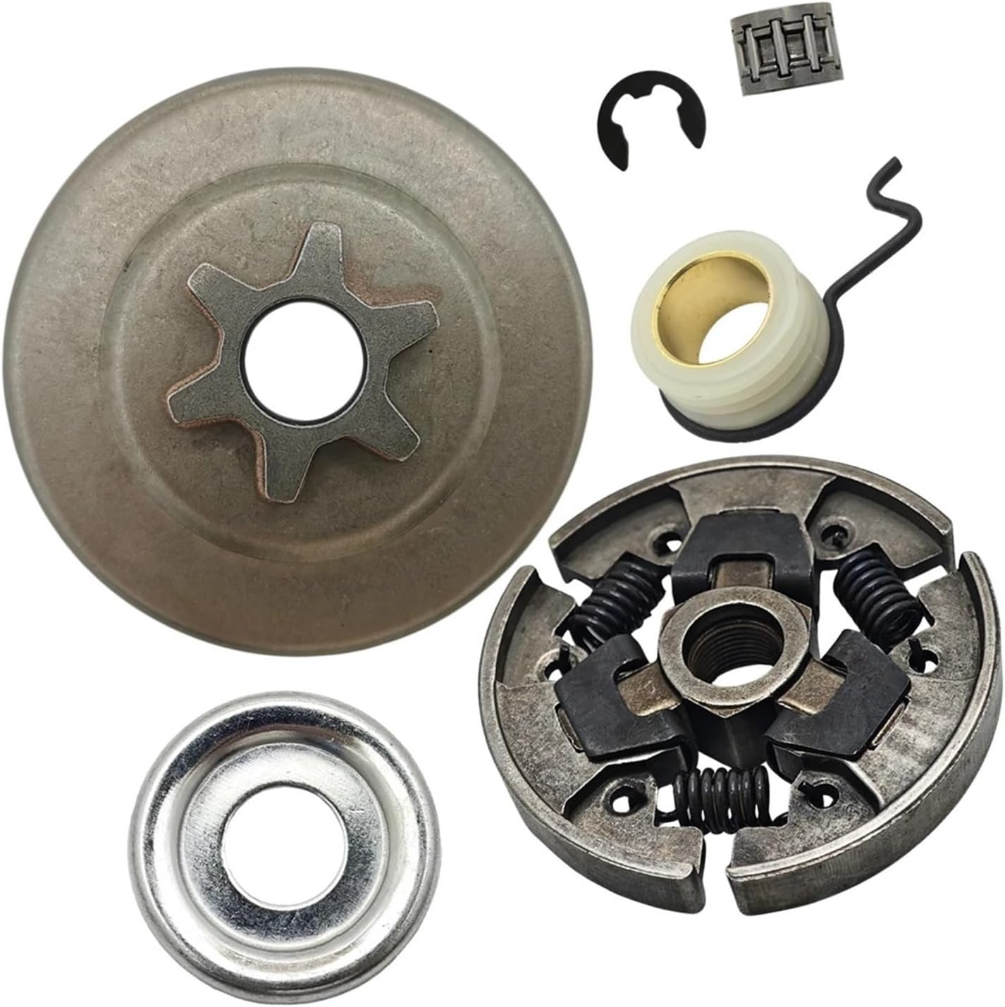 6 Teeth Clutch Drum Sprocket Kit Fit For 021 023 025 MS180 MS210 MS230 MS250 Chainsaw With Worm Gear E-clip