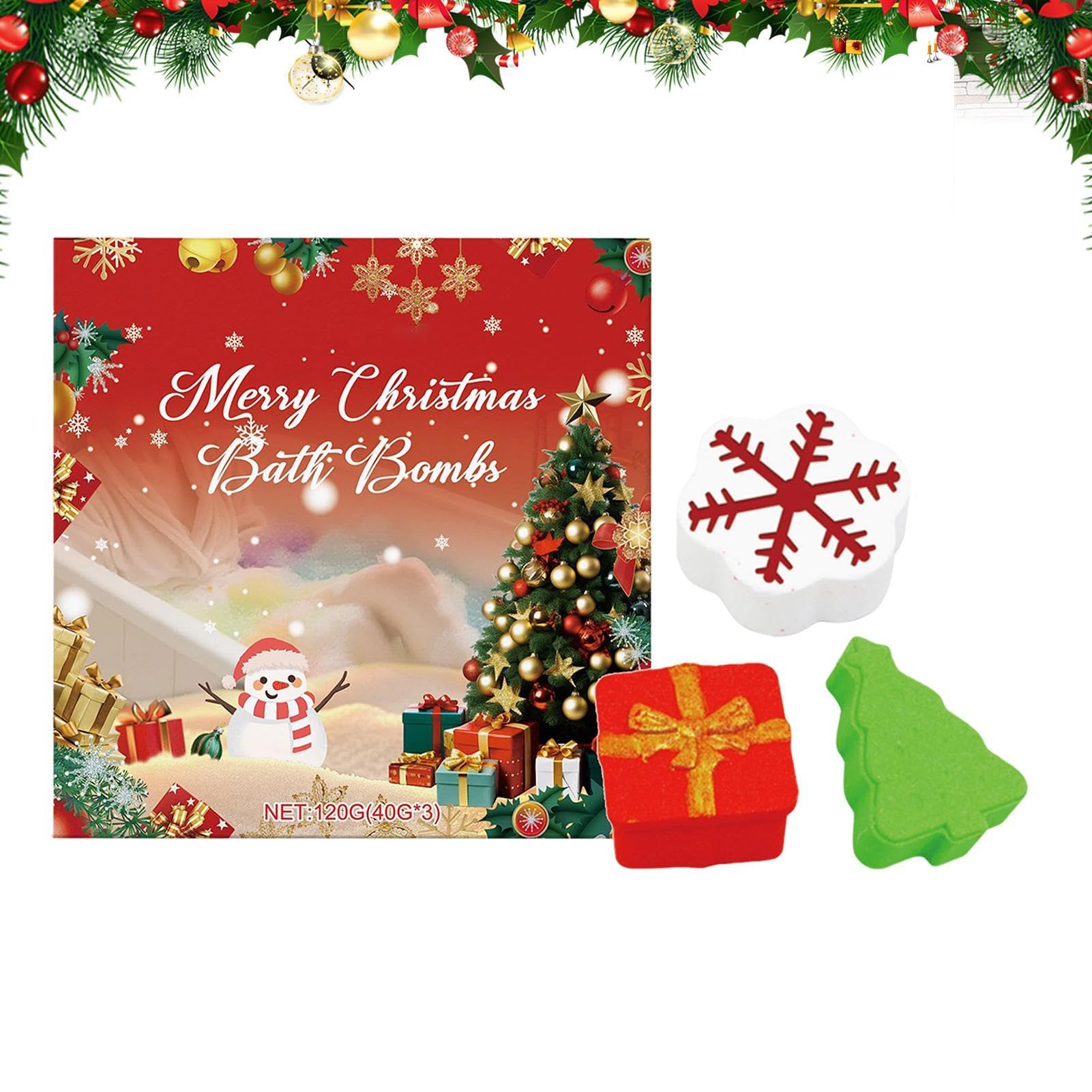 Badekugeln Weihnachten Schneeflocke Sanft Beruhigend | Stocking Stuffers Badekugeln für Teenager, Familie, Freunde, Jungen, Mädchen, Tochter, Sohn