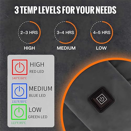 Miniatura 3 de Almohadilla térmica para el cuello para aliviar el dolor, envoltura térmica con banco de energía de 5000 mAh, soporte térmico inalámbrico para el