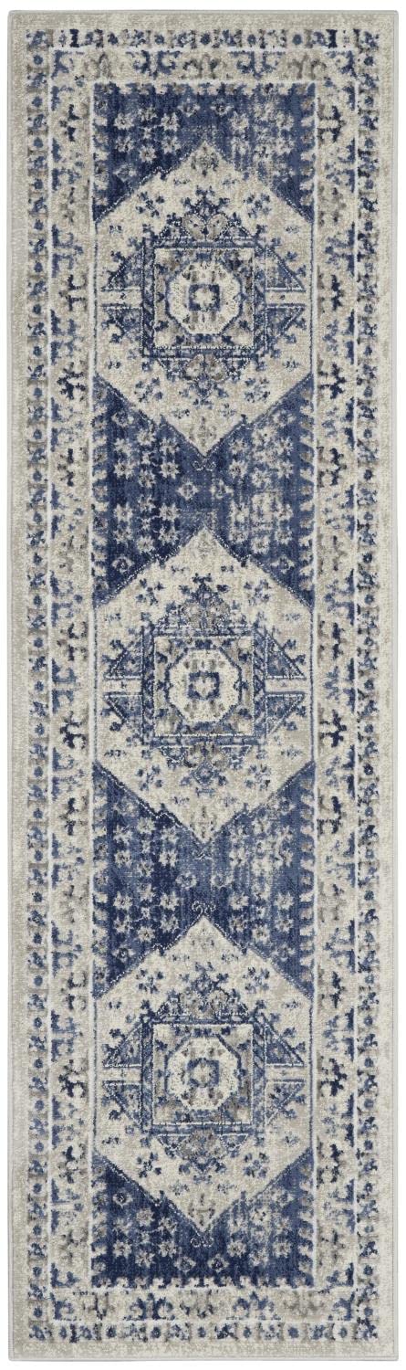 Nourison Cyrus Bohemian Ivory Blue 2'2
