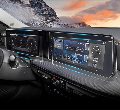 Vista 11 de YEE PIN Protector de pantalla antirreflejo Kicks 2025 para Nissan Kicks 2025 (SV, SR) Dual 12.3 pulgadas, protector de pantalla nano para Nissan