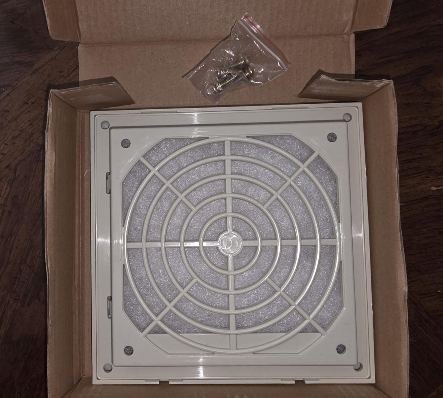 coolerguys 6 Inch Filter Grill with Louvers, 3-Piece System Fan Filter ...
