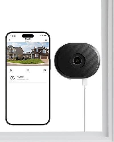 ZOSI C290 Plug-in 4MP 2.5K QHD PanTilt WiFi Cámara IP de seguridad con cable para exteriores interiores, cámara inalámbrica PT con visión nocturna a