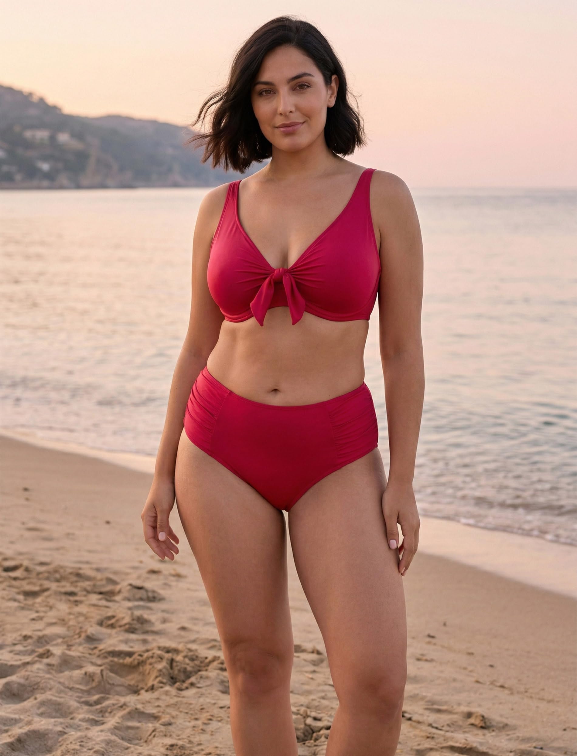 Vivisence 3002 Damskie Majtki Figi Kąpielowe Wyższy Stan Bikini