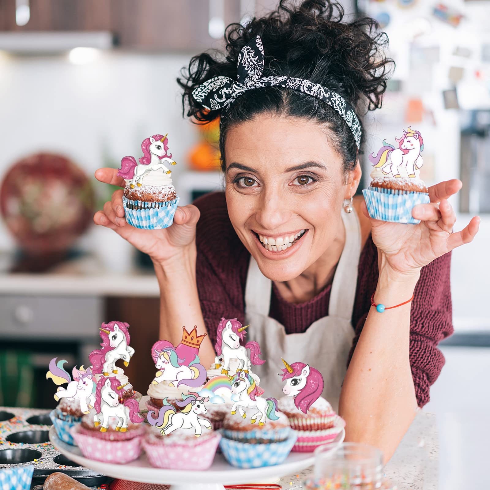 24 Einhorn Cake Toppers – Süße Deko Für Cupcakes, Kuchen & Desserts