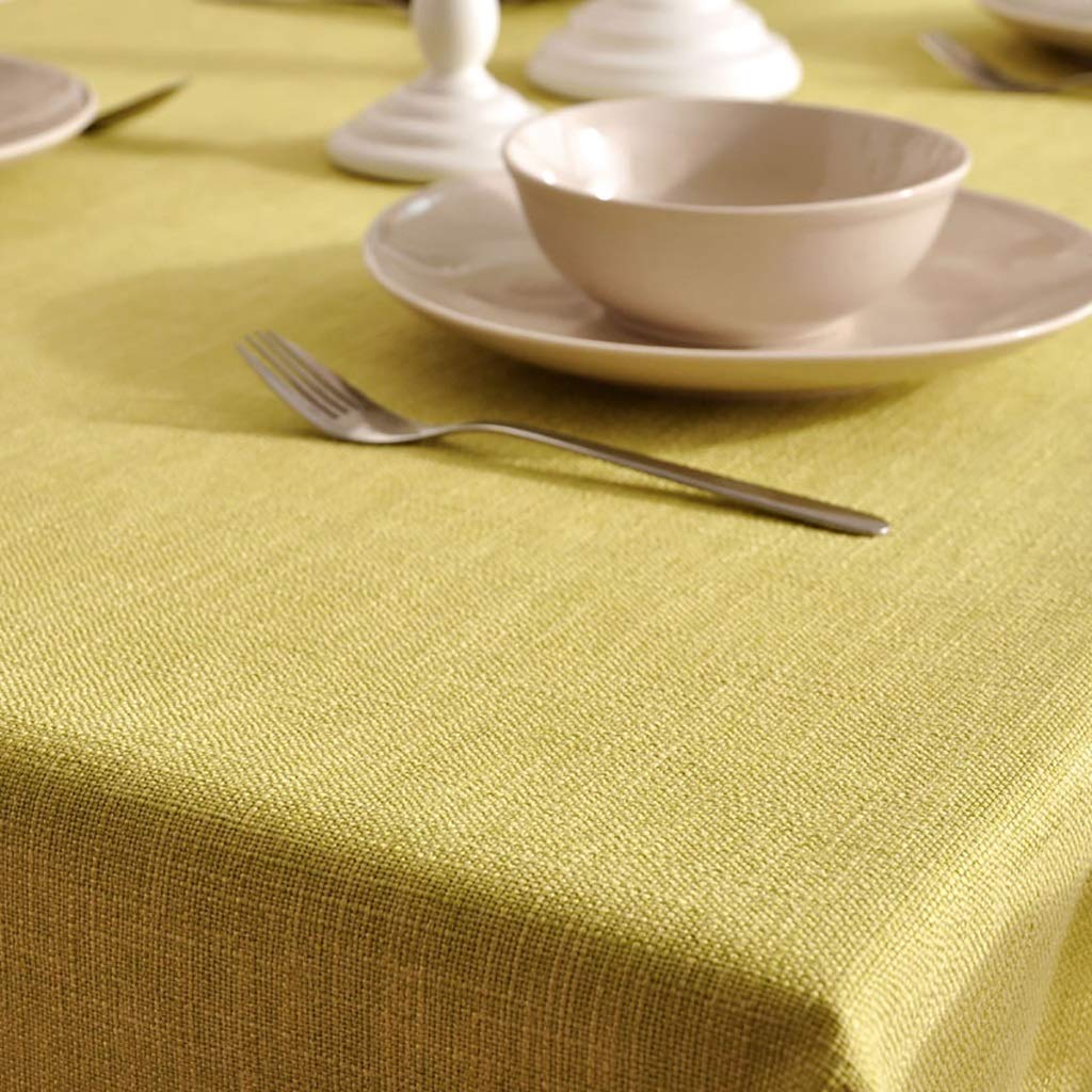 Nappe en lin pour la cuisine rectangulaire Otton tissu de couleur pure décorative maison