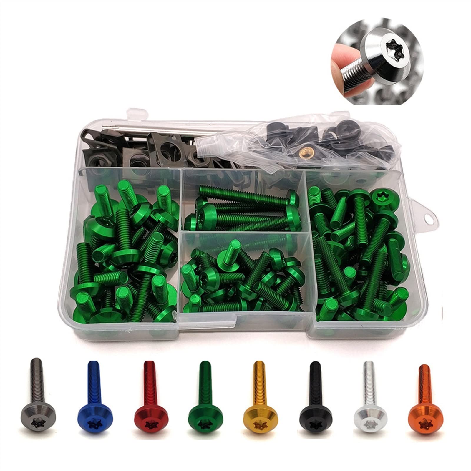 Kit Bulloni Carenatura Completo Per Yamaha TMAX 500 2008-2012 | Viti In Alluminio Oro/Argento | HutaoMoto - Foto 8