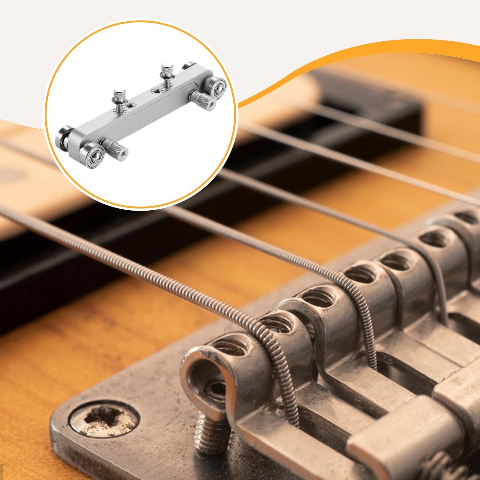 Lijadora de Cejuelas Y Selletas de Puente de Guitarra, Herramienta de Luthier, Dispositivo Profesional para Rectificar Puentes Y Accesorios para Instr, Plata