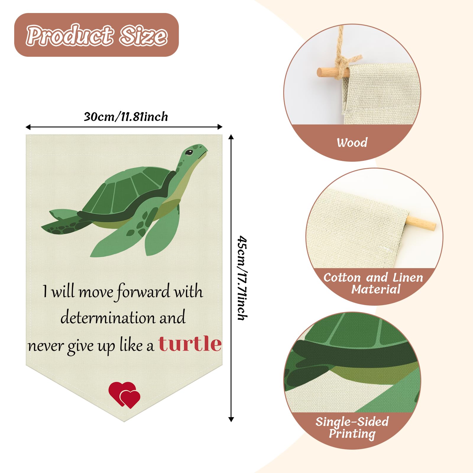 Turtle Gifts for Turtle Lovers Kids Hanging Pennant Flag Banner Sea Animals Decor Turtle Themed Gifts for Girls Nursery Bedroom Playroom Game Room Beach Ocean Wall Decor Christmas Birthday Present