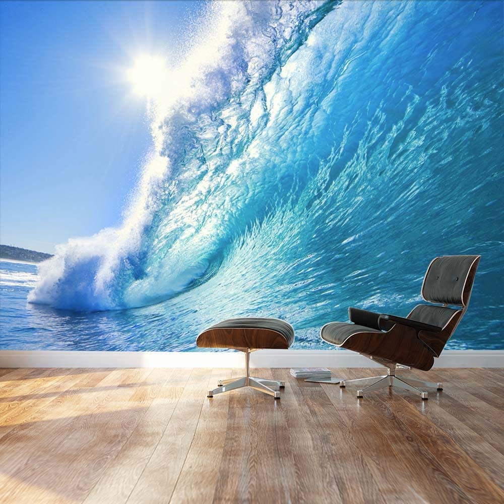Papier peint photo 3D de surf pour transformer votre salon en ocean de reve