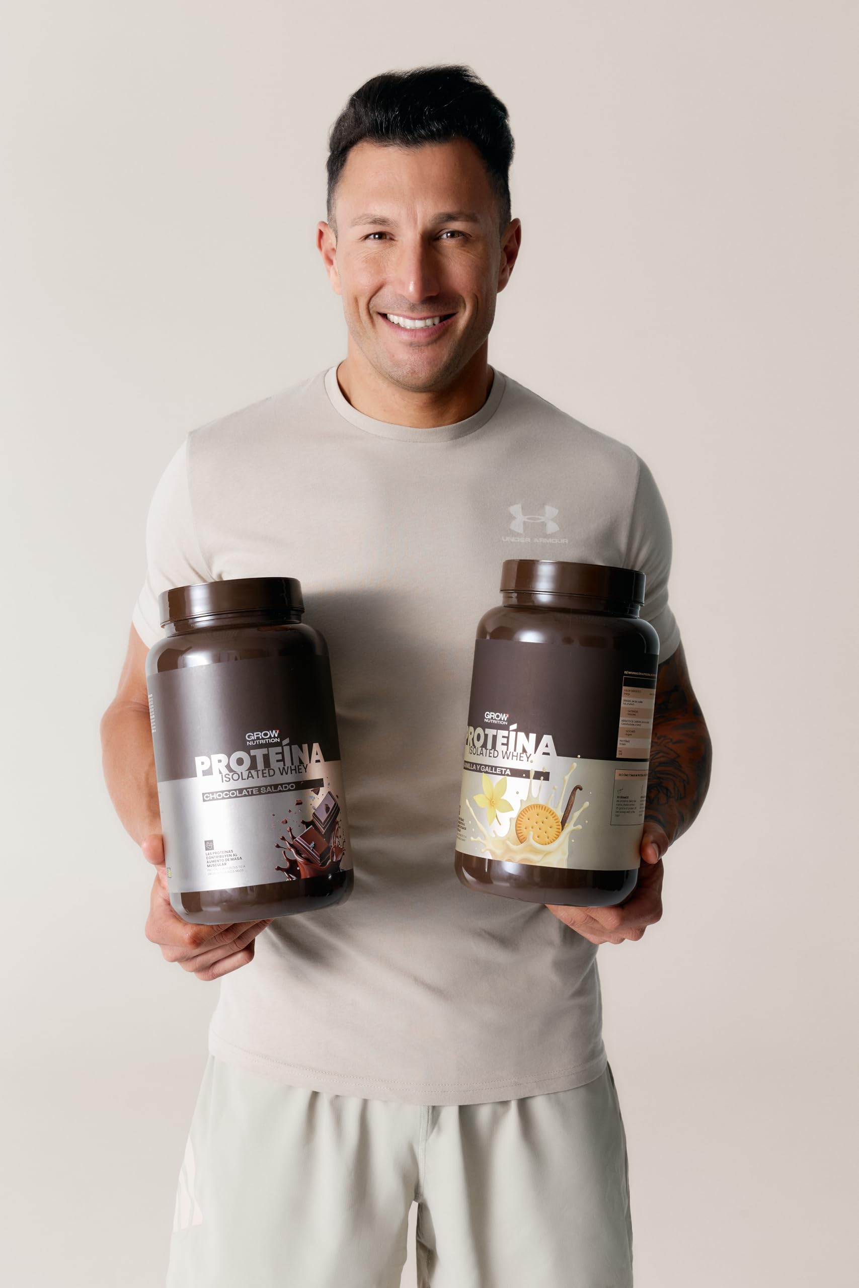 Grow Wellness - Proteina Aislada sabor Chocolate Salado | Ingredientes Premium | Envase de 1 Kg