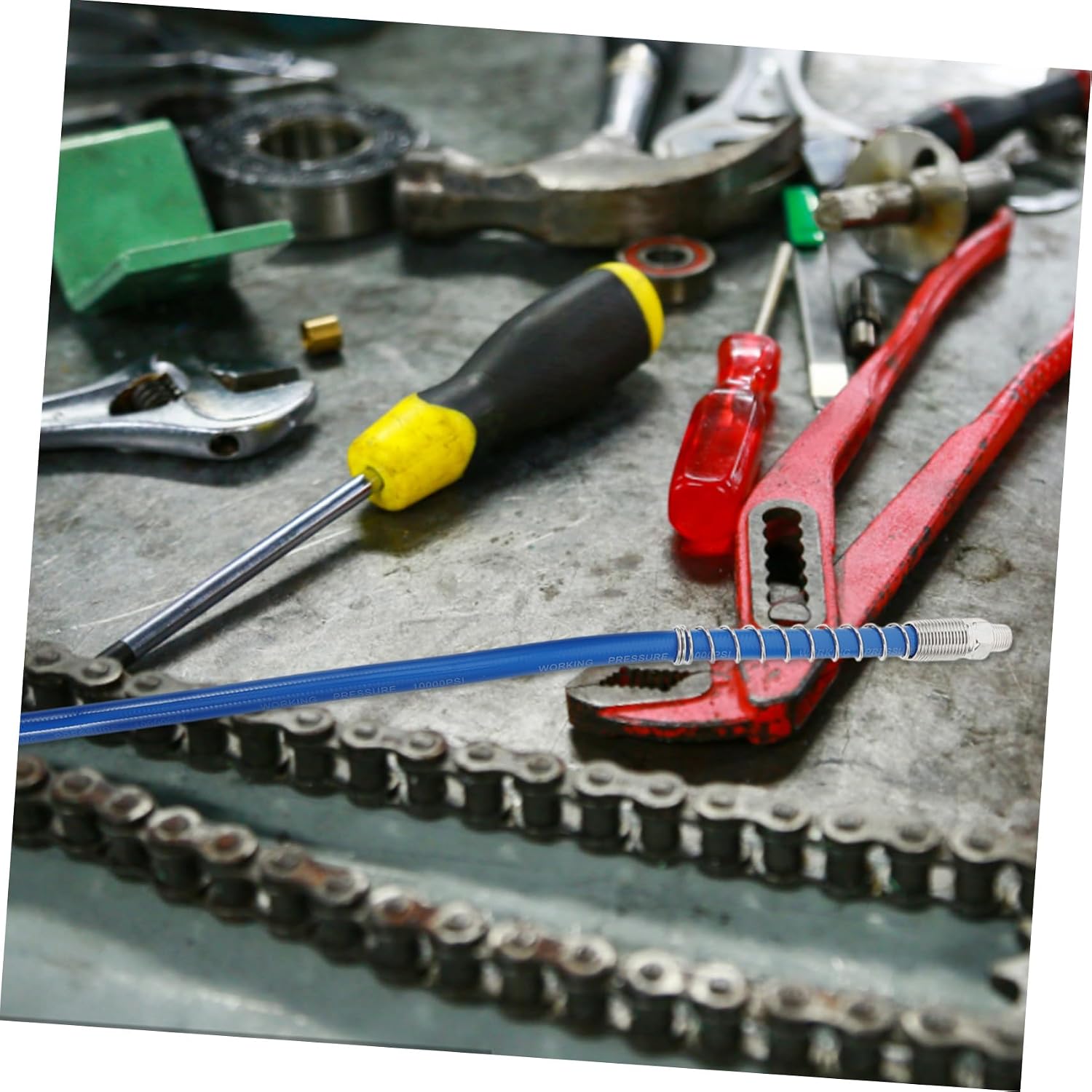 Gatuida Heavy Duty Replacement Hose for Grease Gun Non-slip Coil Spring Pipe Industrial Automotive Application