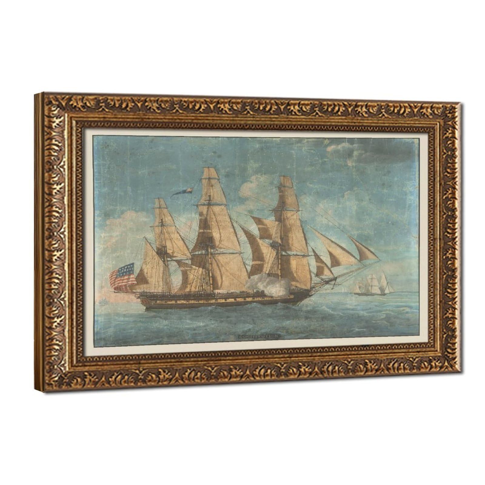WCYB U.S.S. Constitution - Photo - 1803 - Photograph - Old Ironsides Prints Posters Canvas Deco Paintings Wall Art For Office Living Room Hangable Frame 16