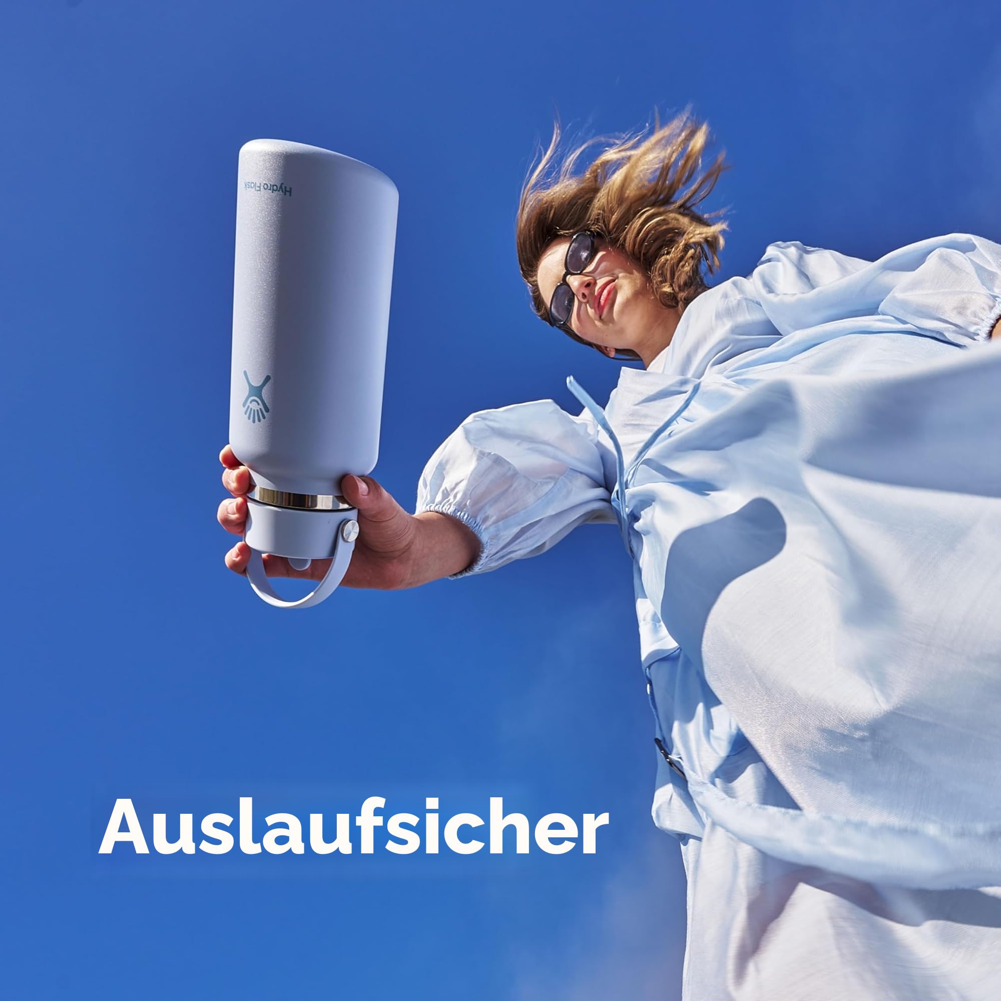 Hydro Flask 907.2 g Wide Flex Straw Cap Bottle – Isolierter Edelstahl – Breiter Strohhalm-Deckel, auslaufsicher, in Jelly Pink