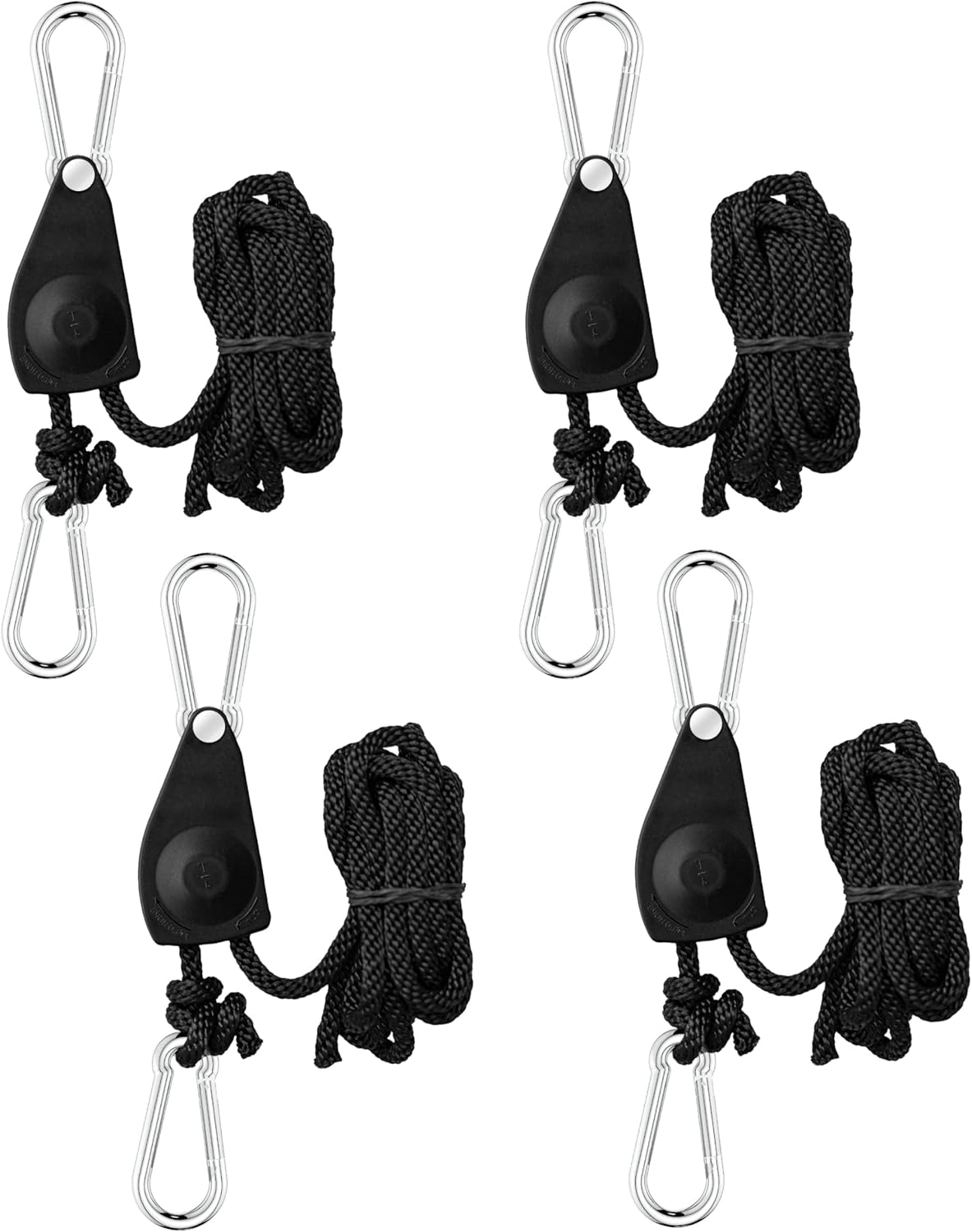 HealSmart 4Pcs 1/4" Kayak Tie Downs Rope Canoe Bow and Stern Tie Down Straps