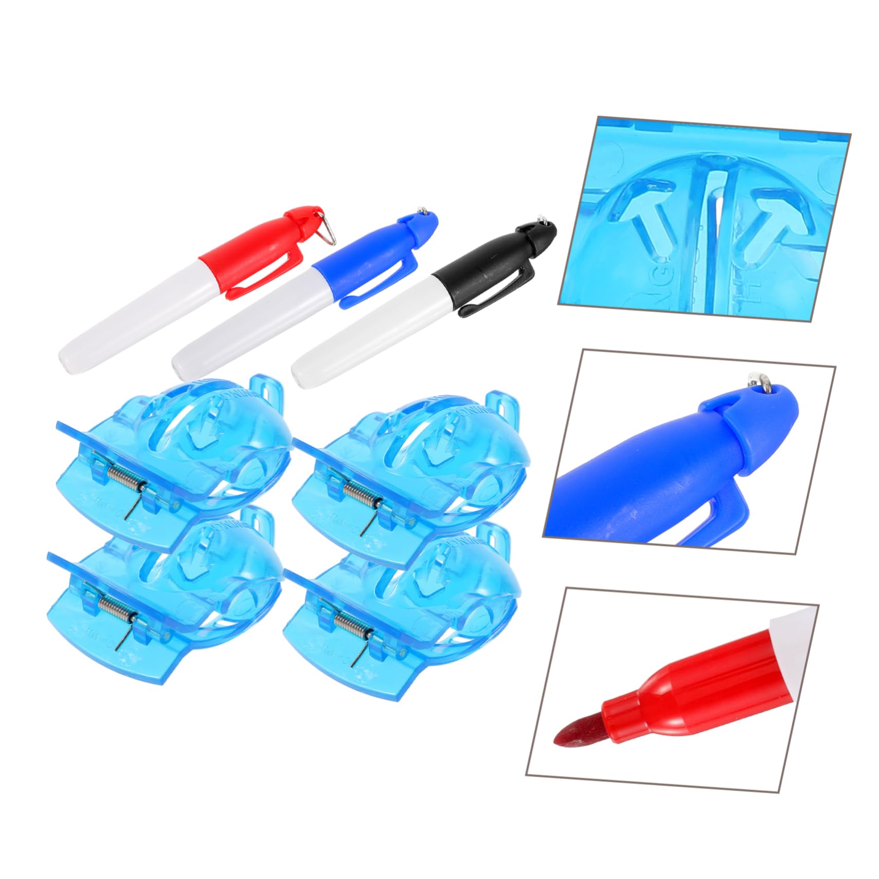 UPKOCH Golfball Markierer und Ausrichtungshilfe Teiliges Blaue Marker mit Federclip Marker Stifte für Präzise Ballmarkierungen und Verbessertes Putten
