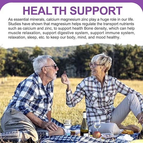 Miniatura 5 de Gomitas de calcio y magnesio y zinc sin azúcar, calcio y magnesio 21, contienen glicinato de magnesio, vitamina D3, musgo marino, para huesos,