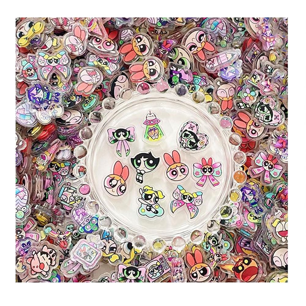 Amazon.co.jp: パワーパフ・ガールズ デコパーツ アクリルパーツ 2cm