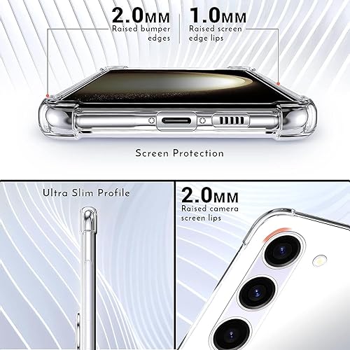 Miniatura 6 de Silverback Funda transparente para Samsung Galaxy S23 con soporte de anillo, TPU suave de protección contra golpes - Funda de teléfono a prueba de