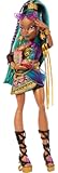 Nefera De Nile Doll, Royal Mummy in Dress with Pet Scarab Lavish and 7 Accessories Like Purse, Laptop, Sunglasses, Drink and Snacks