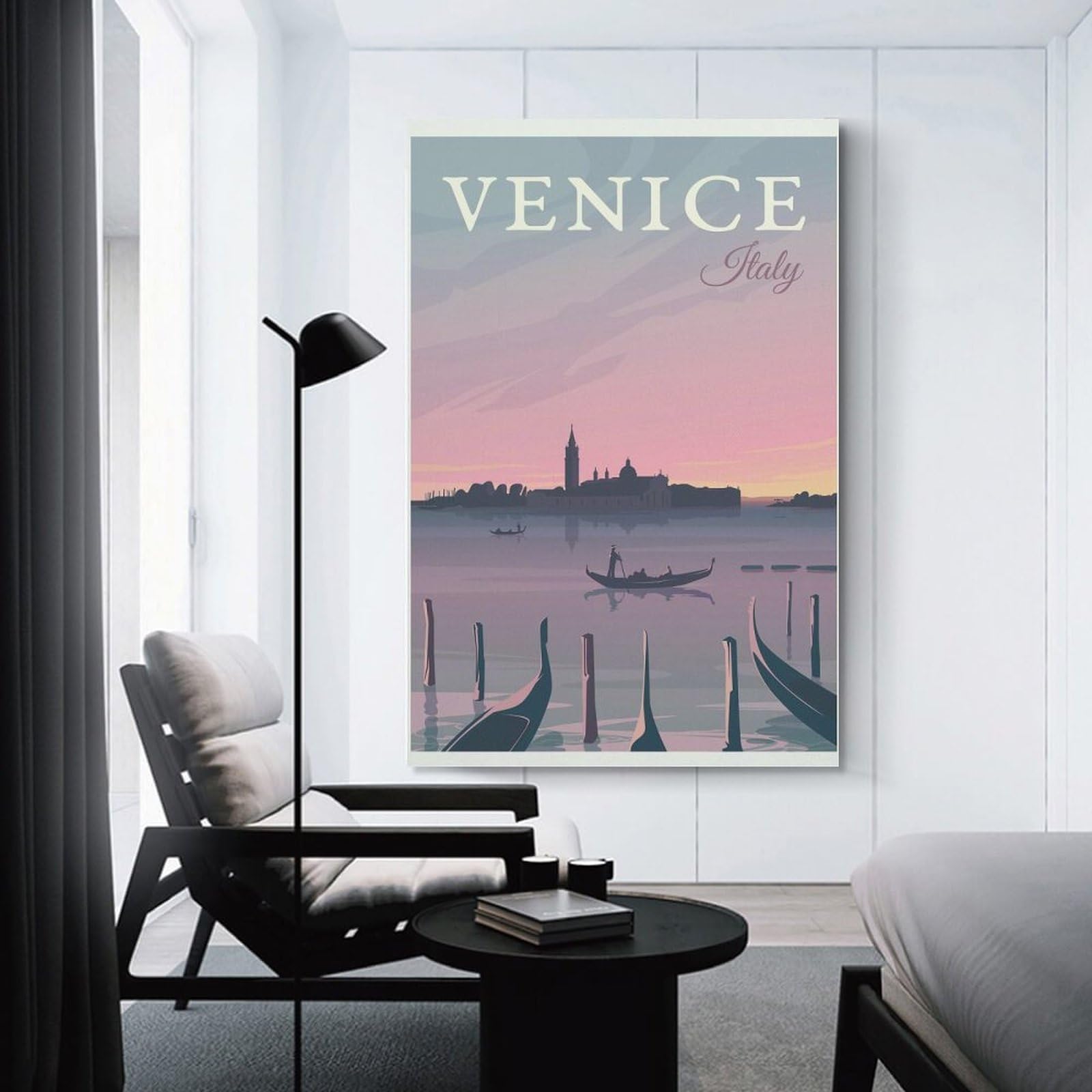 Junmoney Wall Picture Print Venice, Italy Travel (3), 24x36inch(60x90cm), for Living Room, Lounge Or Sitting Room, Modern Wall Decor for Cosy Interiors