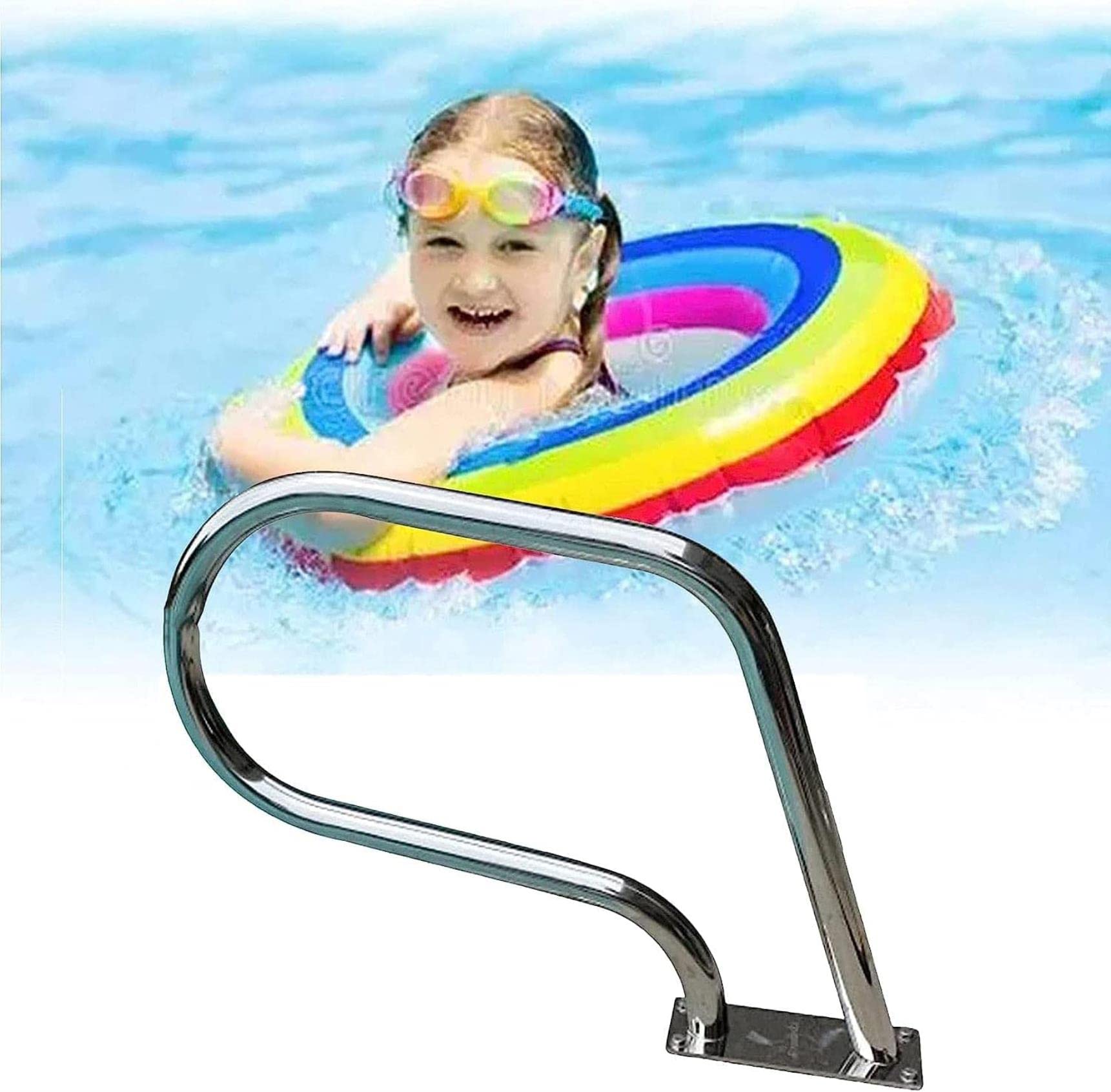 Main courante de piscine en inox 304 durable et facile à installer