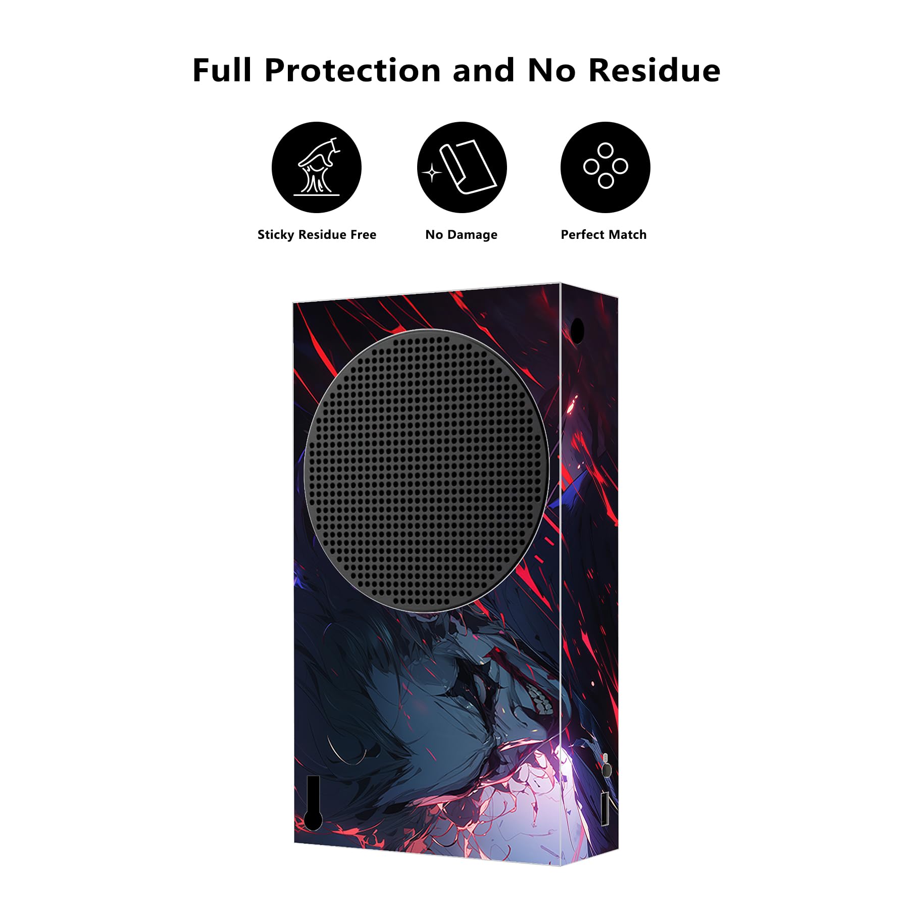 PlayVital Pegatina Completa para Xbox Series S - Vinilo Adhesivo Skin Decal Cover para Consola y Mando, Resistente a Arañazos, Fácil de Aplicar y Retirar, Diseño Personalizado (Payaso Malvado)