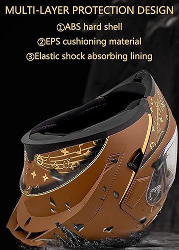 Miniatura 3 de Casco modular de motocicleta abatible, casco para moto de calle, casco modular con doble visera solar, casco de cara completa aprobado por DOT para