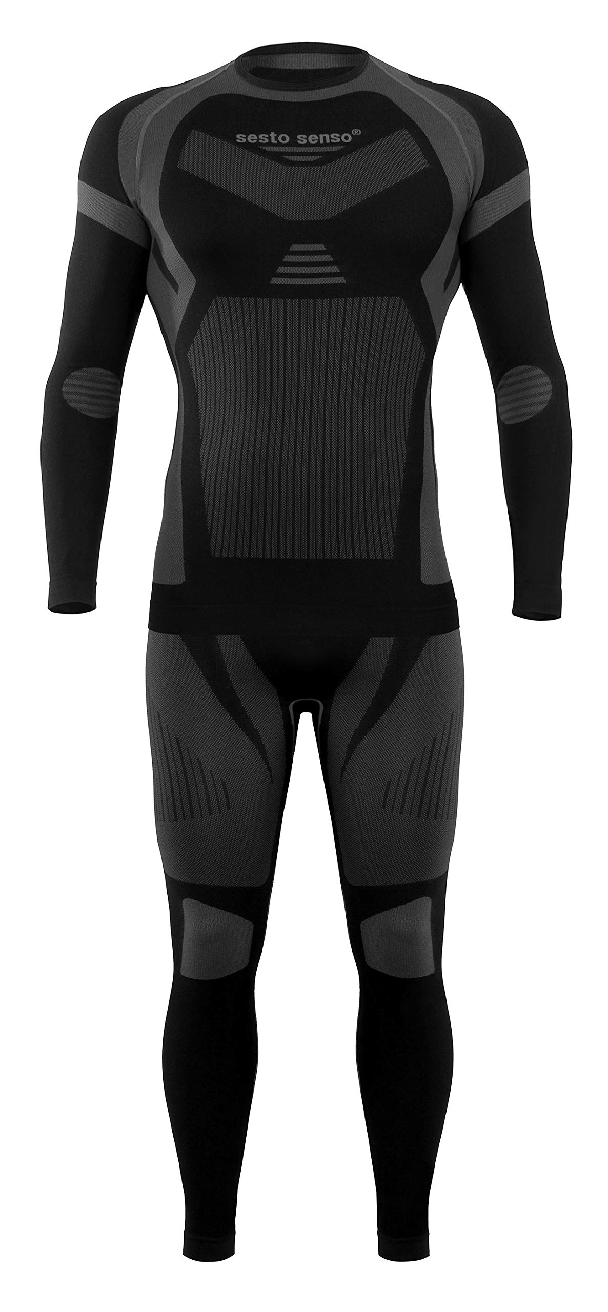 Sesto Senso Hombre Termico Conjunto Ropa Interior Funcional Camiseta de Manga Larga Leggins Capa Base