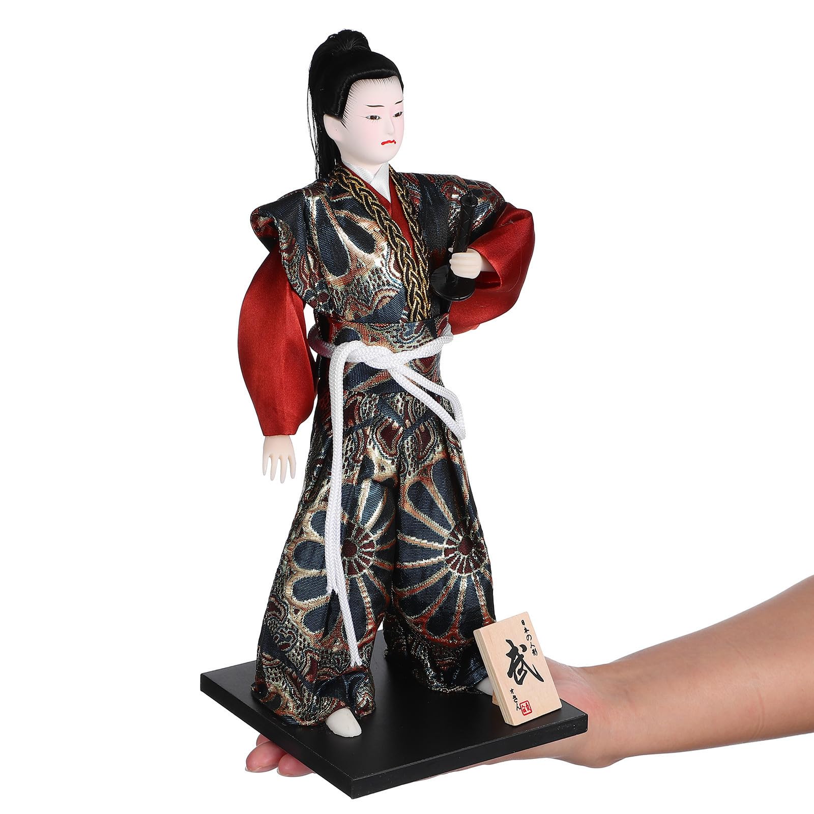 TOYANDONA Figura Samurái Japonesa de 12 Pulgadas Materiales de Espuma, Tela, Abs y Madera, Decoración Versátil Hogar y Coleccionable en Ocasiones Obsequios
