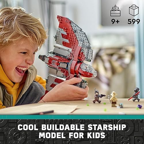 Miniatura 2 de LEGO Star Wars Ahsoka Tano's T-6 Jedi Shuttle Space Ship Toy - Juego de juguetes de construcción de Star Wars para niños, niños y niñas, a partir de