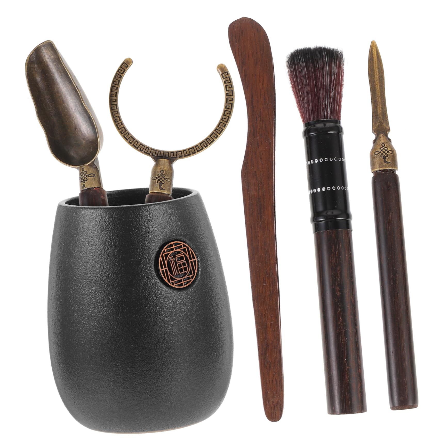 Veemoon Stone-pottery Tea Set Tea Making Tools Tea Ceremony Supplies 6 Gentlemen Tea Set
