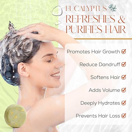 Miniatura 3 de IIBESA Barra de champú de agua de arroz  Crecimiento y engrosamiento del cabello mejora la salud del cuero cabelludo  Ingredientes orgánicos