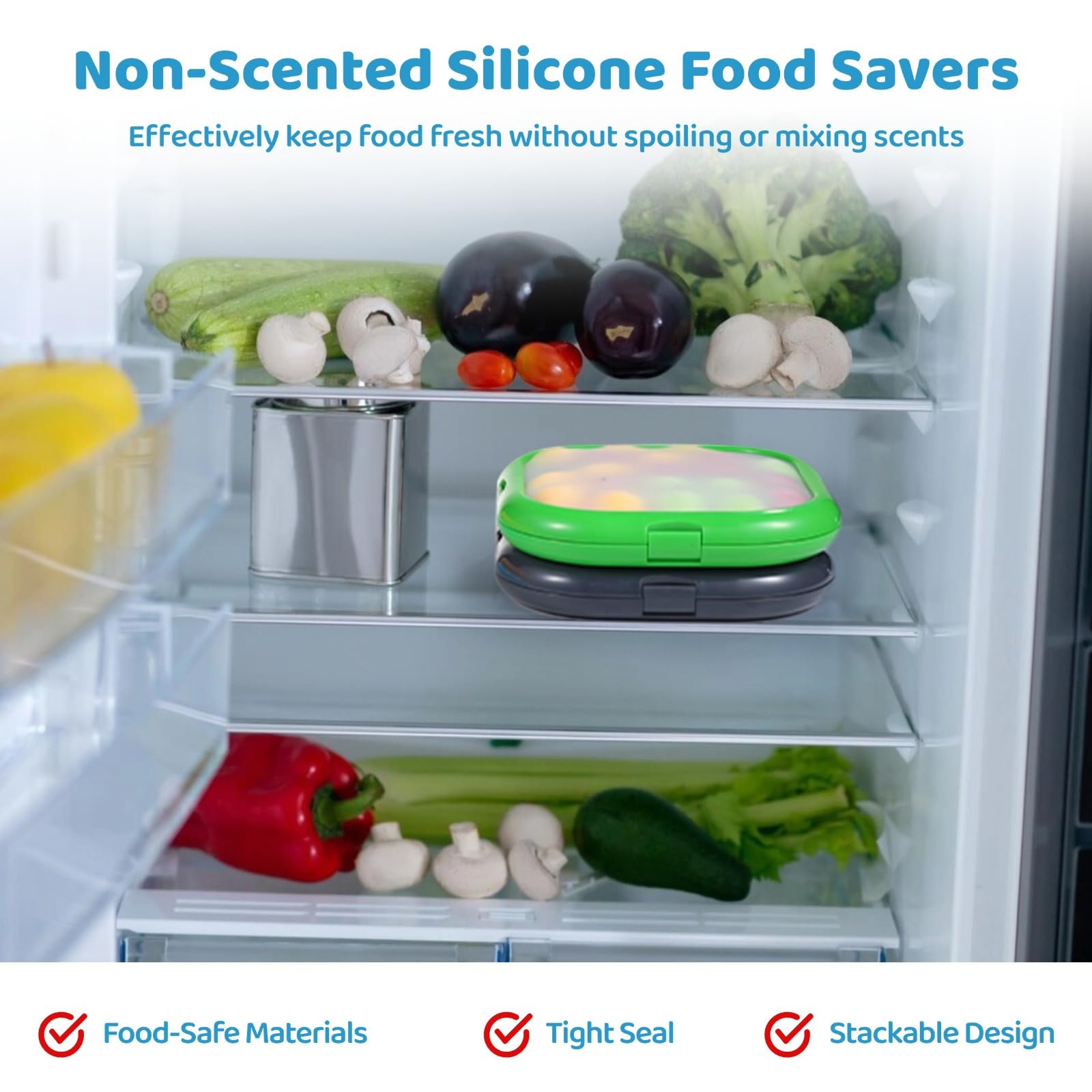 Quattro colori, scatole Bento a prova di perdite, scatole elastiche riutilizzabili per frutta, verdura, pasti leggeri, risparmiatori di alimenti non profumati, contenitori per frutta in silicone